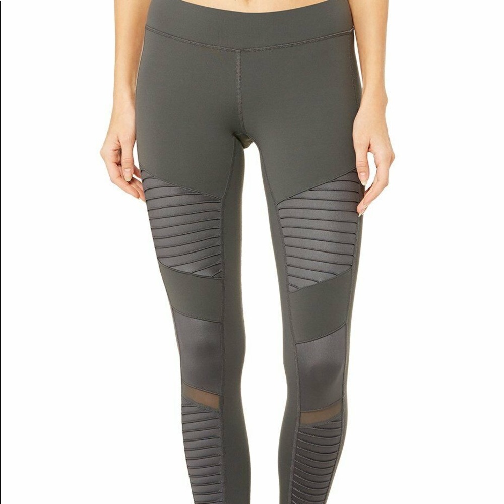 Alo Grey Moto Leggings